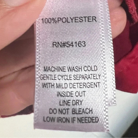 Marc New York Red Suede Balloon Sleeve Blouse Size Large - Picture 10 of 10